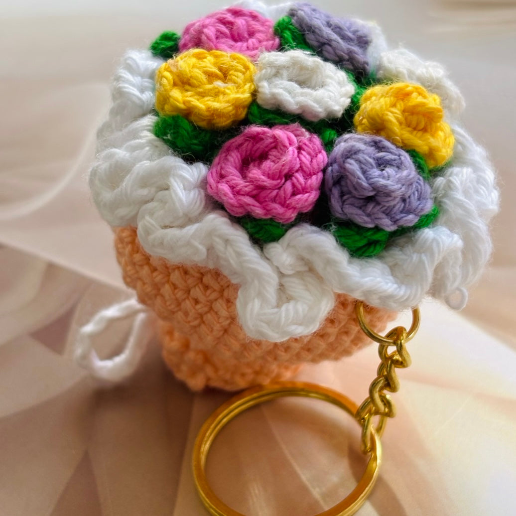 Mini Rose Bouquet Keychain (multicolor 2)