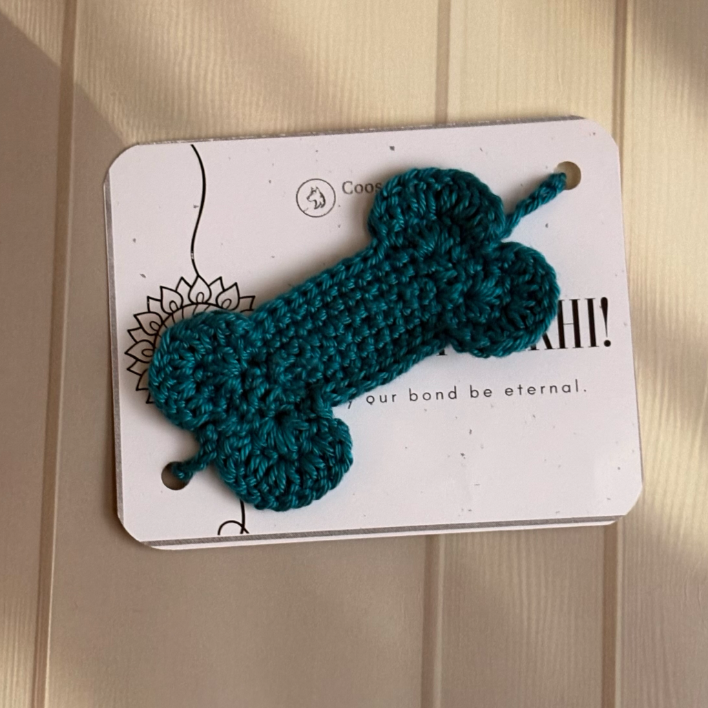 Handmade Bone Rakhi for Pets - Turquoise