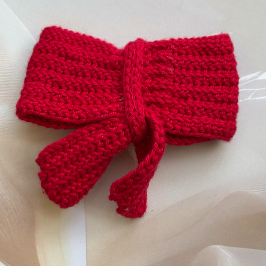 Handmade Crochet Bow Tie (Red)