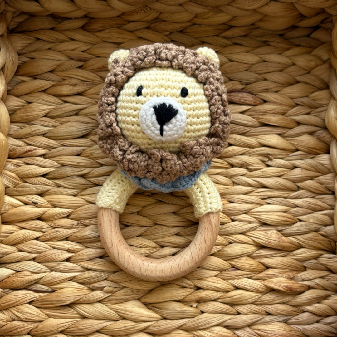Handmade Lion Crochet Teether