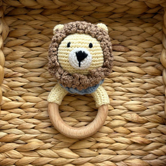 Handmade Lion Crochet Teether