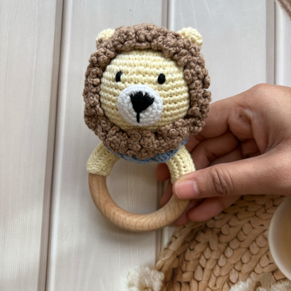 Handmade Lion Crochet Teether