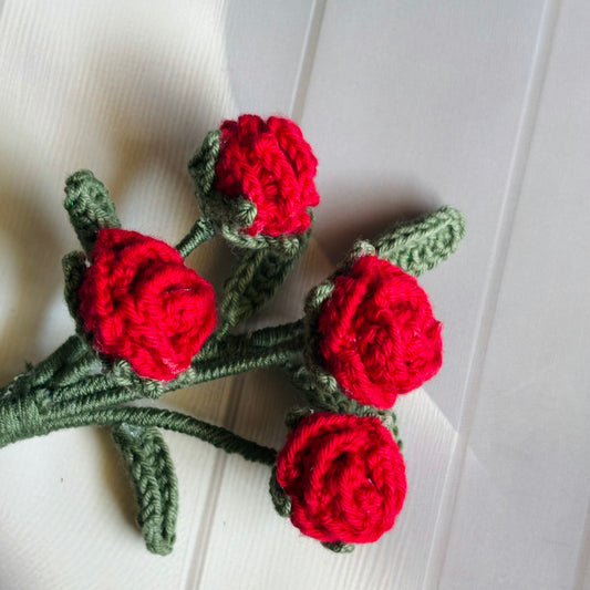 Crochet Mini Rose Bunch