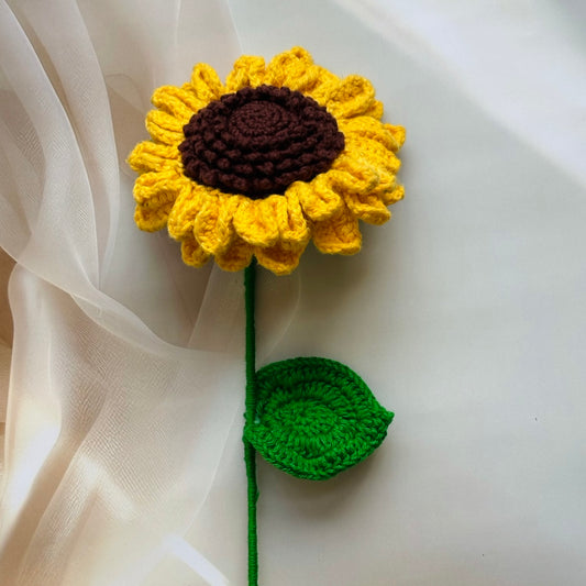 Golden Bloom Crochet Sunflower