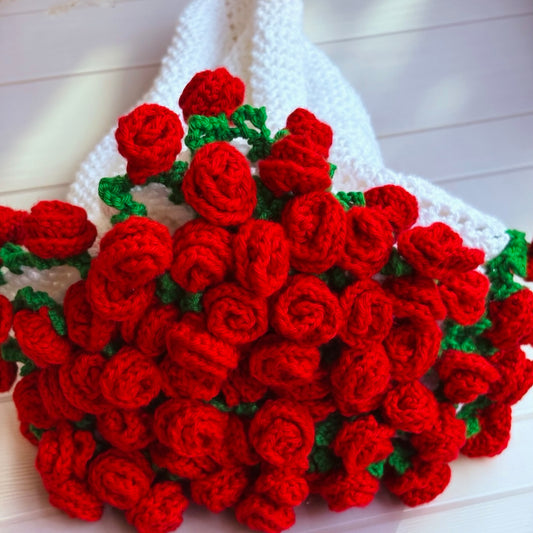 Crochet Rose Bouquet Blanket