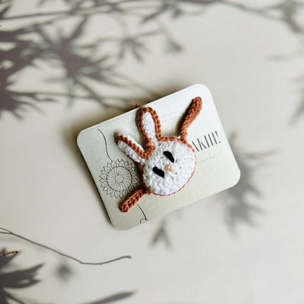 Handmade Crochet Bunny Rakhi - Mauve