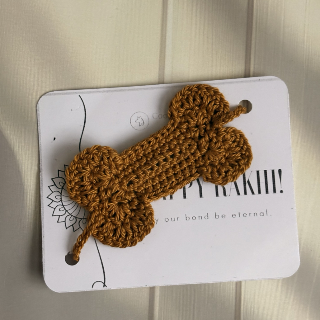 Handmade Bone Rakhi for Pets - Mustard Yellow