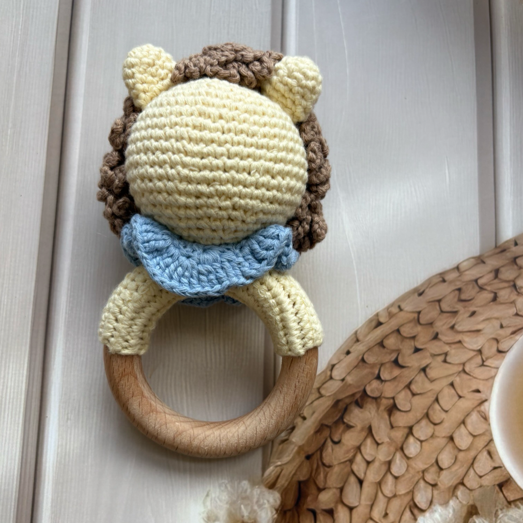 Handmade Lion Crochet Teether