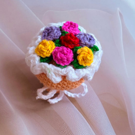 Mini Rose Bouquet Keychain (Multicolor)