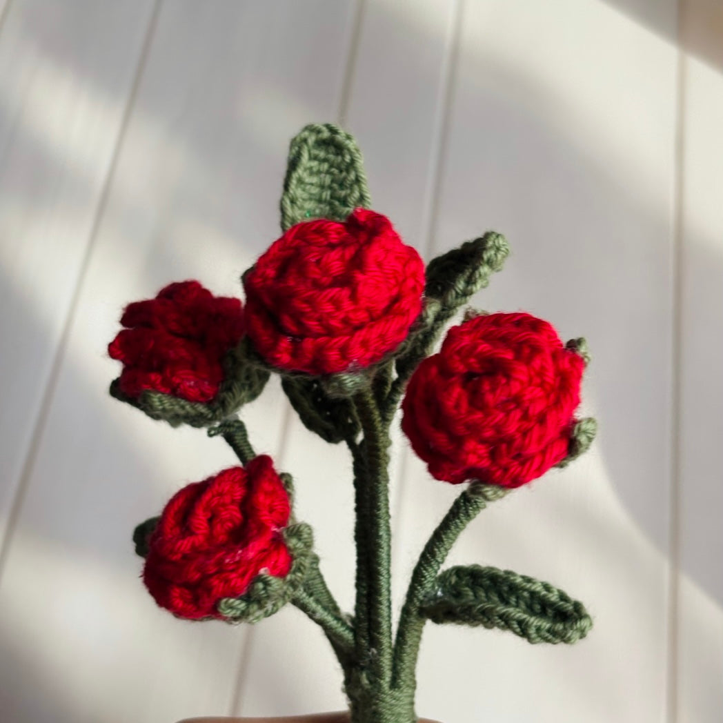 Crochet Mini Rose Bunch
