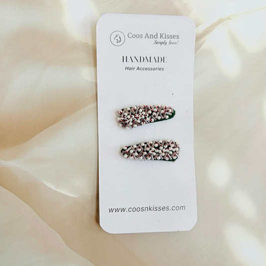 3D Embroidery Pearl Tic-Tac Clips