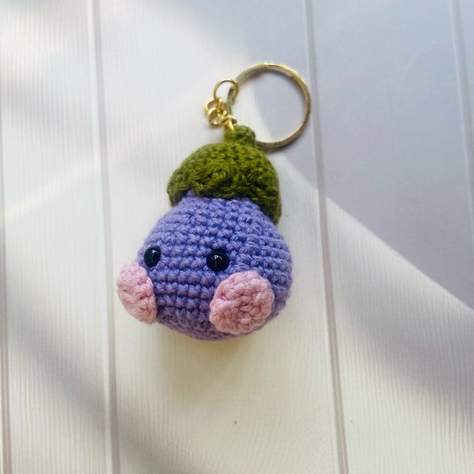 Eggplant Keychain